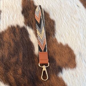 Woven Keychain with Gold Clasp